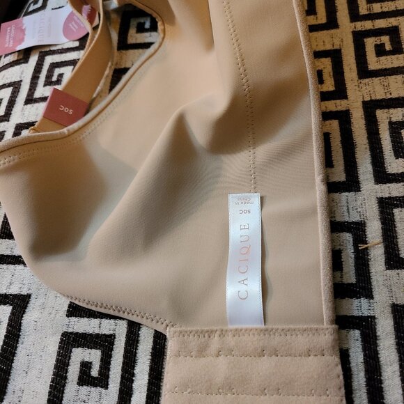 NWT Cacique Invisible Backsmoother Lightly Lined Balconette Bra 50C - Tan/Beige - Picture 4 of 5